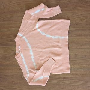Joe fresh / peach and white sweater / Lg